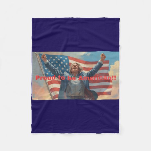 Amerikaner Stolzdecke Fleecedecke (Vorderseite)