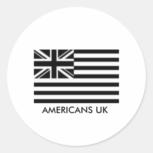 AMERIKANER UK DECAL RUNDER AUFKLEBER (Vorderseite)