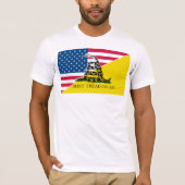 Amerikaner und Gadsden-Flagge T-Shirt (Vorderseite)