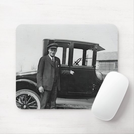 Amerikaner und sein antikes Auto Mousepad (Mit Mouse)