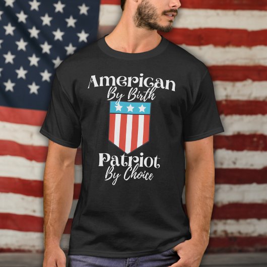 Amerikaner von Birth Patriot nach Wahl White Scrip T-Shirt