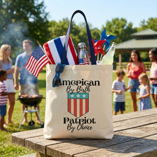 Amerikaner von Geburt Patrioten aus Wahl Retro Tragetasche