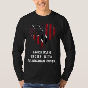 Amerikaner wächst Herz Trinidad und Tobago Tobagon T-Shirt