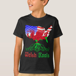 Amerikaner-Waliser-Wurzeln T-Shirt
