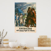 Amerikaner werden immer für Freiheit kämpfen - 194 Poster (Küche)