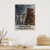Amerikaner werden immer für Freiheit kämpfen Poster (Küche)