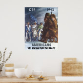Amerikaner werden immer für Freiheit kämpfen Poster (Küche)