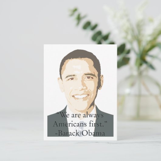 Amerikaner zuerst postkarte (Stehend Vorderseite)