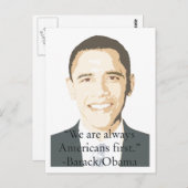 Amerikaner zuerst postkarte (Vorne/Hinten)