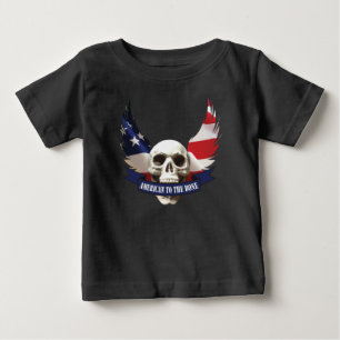 Amerikaner zum Knochenhaufen Baby T-shirt