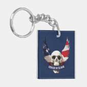 Amerikaner zum Knochenhaufen Schlüsselanhänger (Vorderseite links)