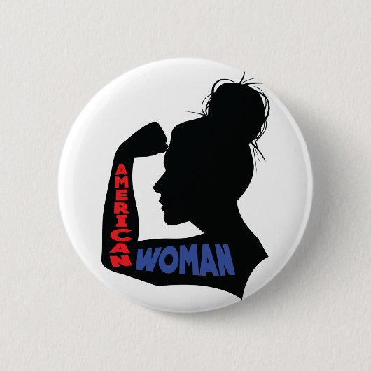 Amerikanerin Button (Vorderseite)