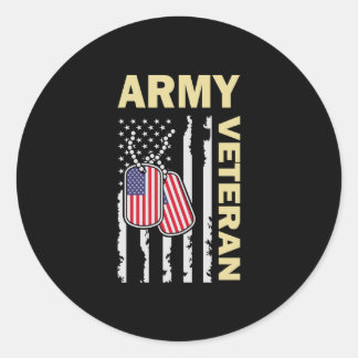 Amerikanerin nach Geburt Veteran nach Wahl Runder Aufkleber