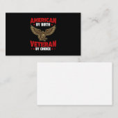 Amerikanerin nach Geburt Veteran Visitenkarte (Vorne/Hinten)