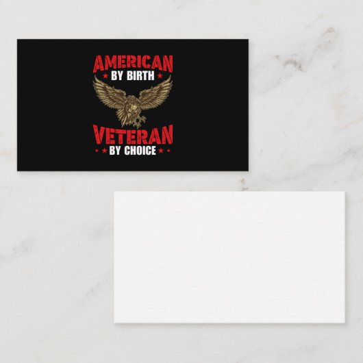 Amerikanerin nach Geburt Veteran Visitenkarte (Vorne/Hinten)
