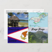 Amerikanerin, Samoa, Pago Pago Postkarte (Vorne/Hinten)