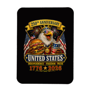 Amerikanisch 1776 2026 250. 4. Juli Unabhängigkeit Magnet