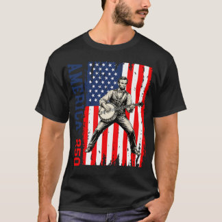 Amerikanisch 250 Jahre 4. Juli Feiertag USA-Flagge T-Shirt
