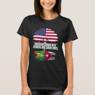 Amerikanisch angebaut mit Flaggen-Herkunft Guyanes T-Shirt