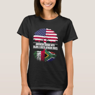 Amerikanisch angebaut mit Flaggen-Herkunft Italien T-Shirt