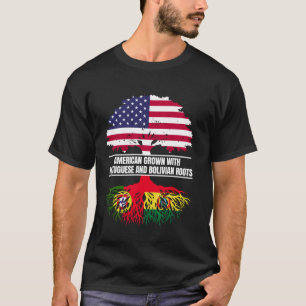 Amerikanisch angebaut mit Flaggen-Herkunft Portugi T-Shirt