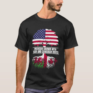 Amerikanisch angebaut mit Flaggen-Herkunft Walisis T-Shirt