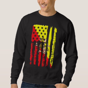 Amerikanisch angebaut mit sizilianischen Wurzeln   Sweatshirt