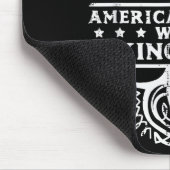 Amerikanisch angebaut mit Wikinger-Wurzeln US-Flag Mousepad (Ecke)