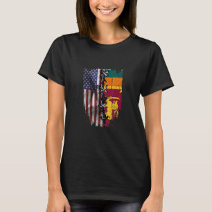 Amerikanisch angebaute sri-lankische Wurzeln USA S T-Shirt