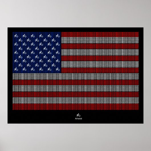 Amerikanisch-Atheistische Flagge Poster (Vorne)