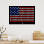 Amerikanisch-Atheistische Flagge Poster (Küche)