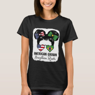 Amerikanisch Aufgewachsen Brasilianische Wurzeln M T-Shirt