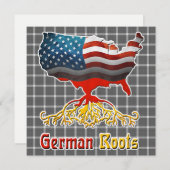 Amerikanisch-deutsche Roots-Einladung Einladung (Vorne/Hinten)