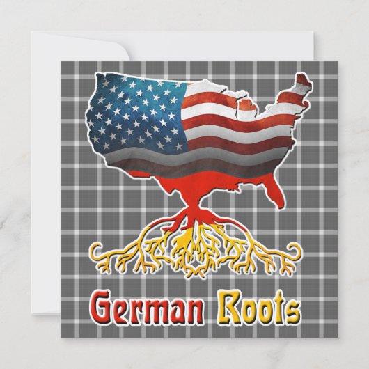 Amerikanisch-deutsche Roots-Einladung Einladung (Vorderseite)