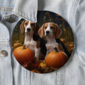 Amerikanisch-englischer Foxhound Welpen Herbst Fre Button (Beispiel)