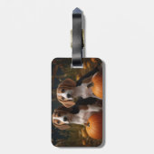 Amerikanisch-englischer Foxhound Welpen Herbst Fre Gepäckanhänger (Rückseite vertikal)