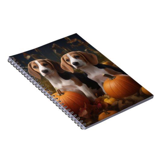 Amerikanisch-englischer Foxhound Welpen Herbst Fre Notizblock (Rechte Seite)