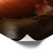 Amerikanisch-englischer Foxhound Welpen Herbst Fre Poster (Ecke)