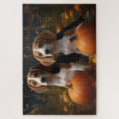 Amerikanisch-englischer Foxhound Welpen Herbst Fre Puzzle (Vertikal)