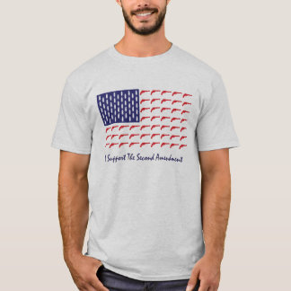 Amerikanisch-Flaggenstaat-Pistolen- T-Shirt