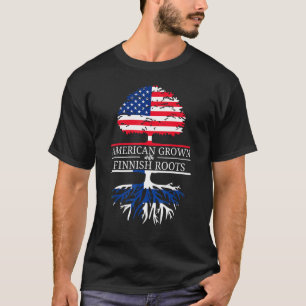 Amerikanisch gewachsen mit finnischen Wurzeln USA- T-Shirt