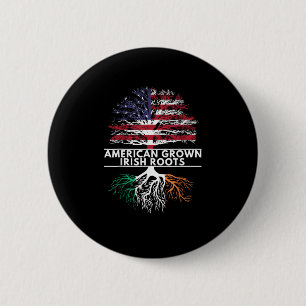 Amerikanisch gewachsene irische Wurzeln Flagge Irl Button