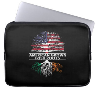 Amerikanisch gewachsene irische Wurzeln Flagge Irl Laptopschutzhülle