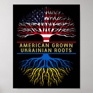 Amerikanisch gewachsene ukrainische Wurzeln Amerik Poster