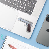 Amerikanisch-halbautomatische Pistole Aufkleber (Laptop mit iPhone)