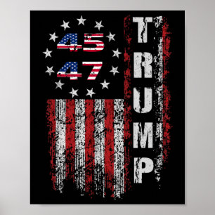 Amerikanisch hergestellte Trump-Ware Flagge Trump  Poster