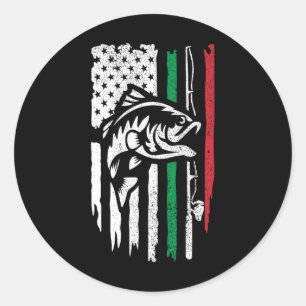 Amerikanisch Italienische Byss Angel Flagge Für Fi Runder Aufkleber