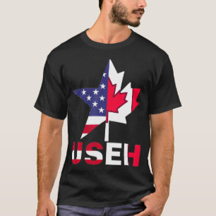 Amerikanisch Kanadisches Geschenk Ahornblatt USEH T-Shirt