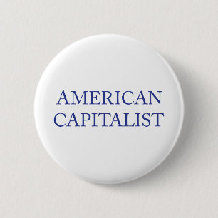 Amerikanisch-kapitalistisch-blau Button