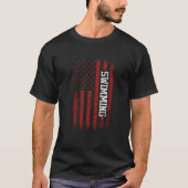 Amerikanisch konkurrierende Schwimmer Schwimmteam T-Shirt (Vorderseite)